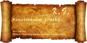 Kesztenbaum Ildikó névjegykártya